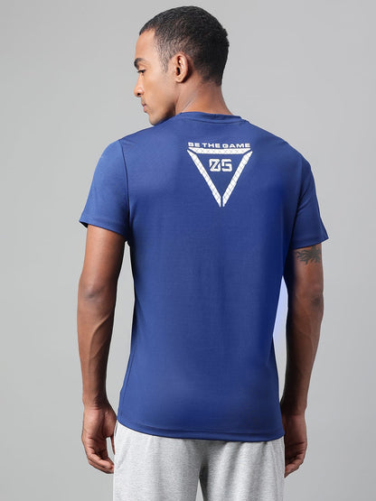 Alcis Men's Navy Anti-Static Drytech+ Slim-Fit Training Tee