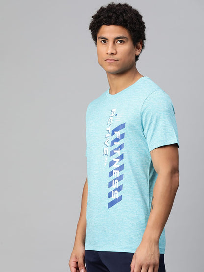 Alcis Men Typography Printed Anti Static Slim Fit T-shirt