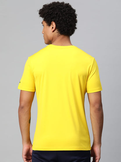 Alcis Men Typography Printed Anti Static Slim Fit T-shirt
