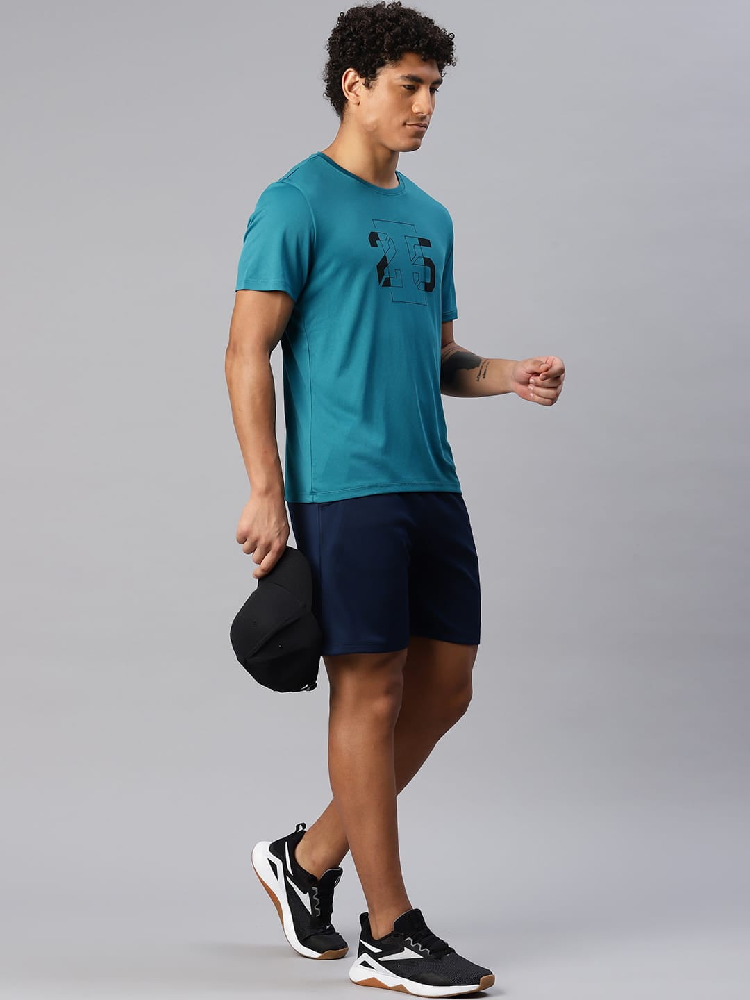 Alcis Men Typography Printed Anti Static Slim Fit T-shirt