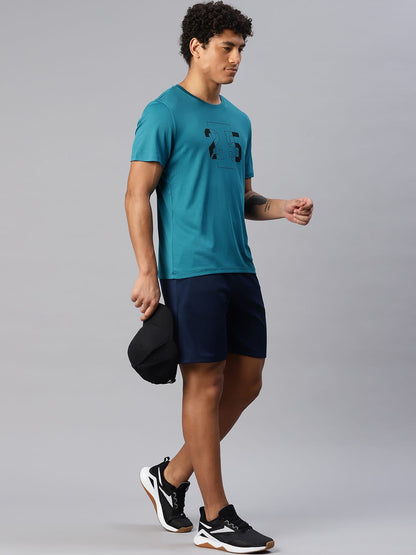 Alcis Men Typography Printed Anti Static Slim Fit T-shirt
