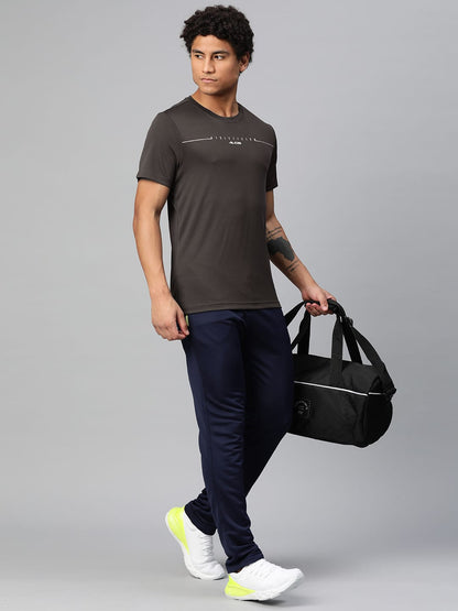 Alcis Men Typography Printed Anti Static Slim Fit T-shirt