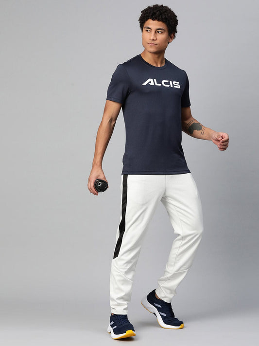 Alcis Men Brand Logo Printed Anti Static Slim Fit T-shirt