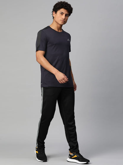 Alcis Men Brand Logo Printed Anti Static Slim Fit T-shirt