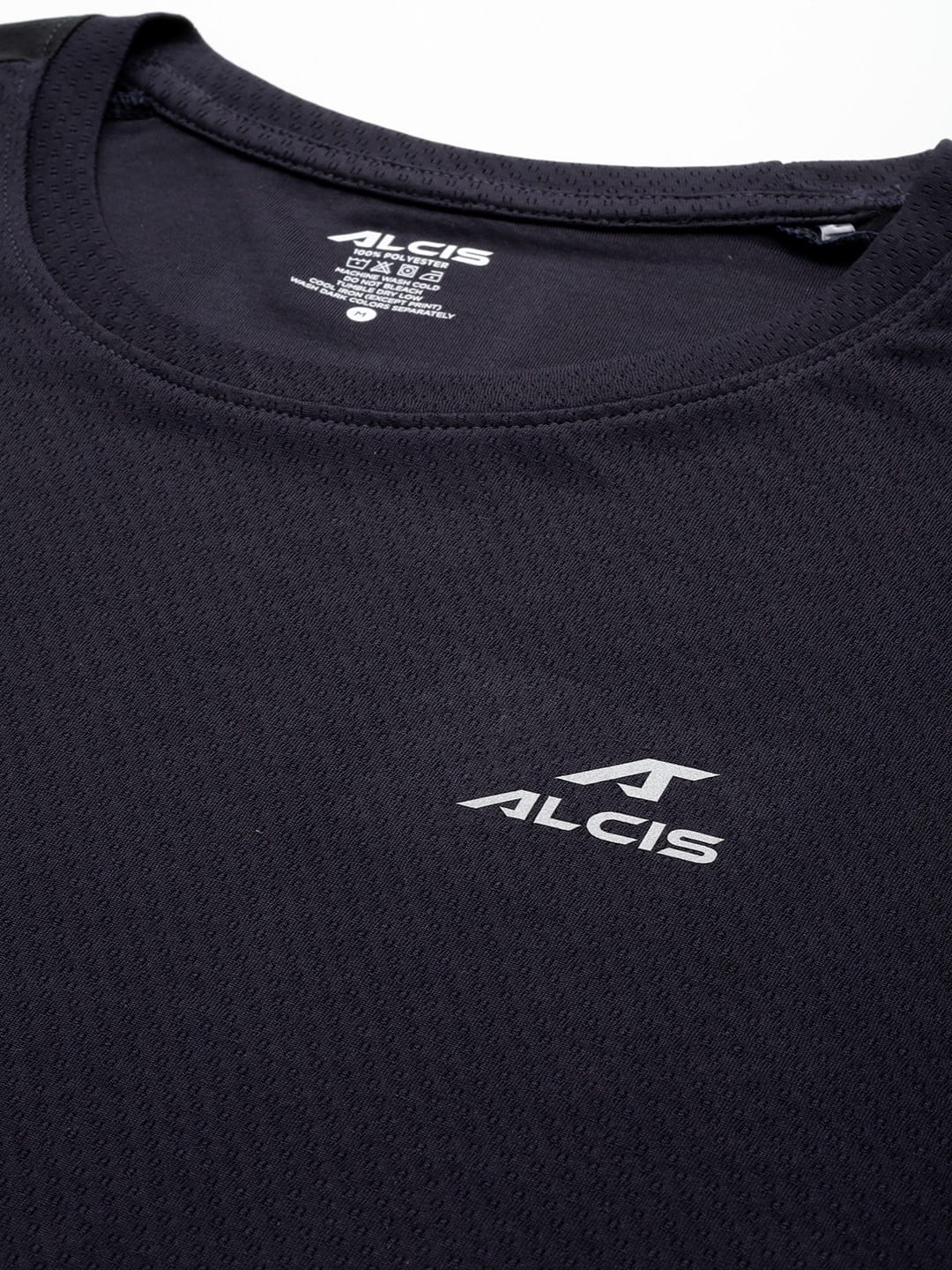 Alcis Men Brand Logo Printed Anti Static Slim Fit T-shirt