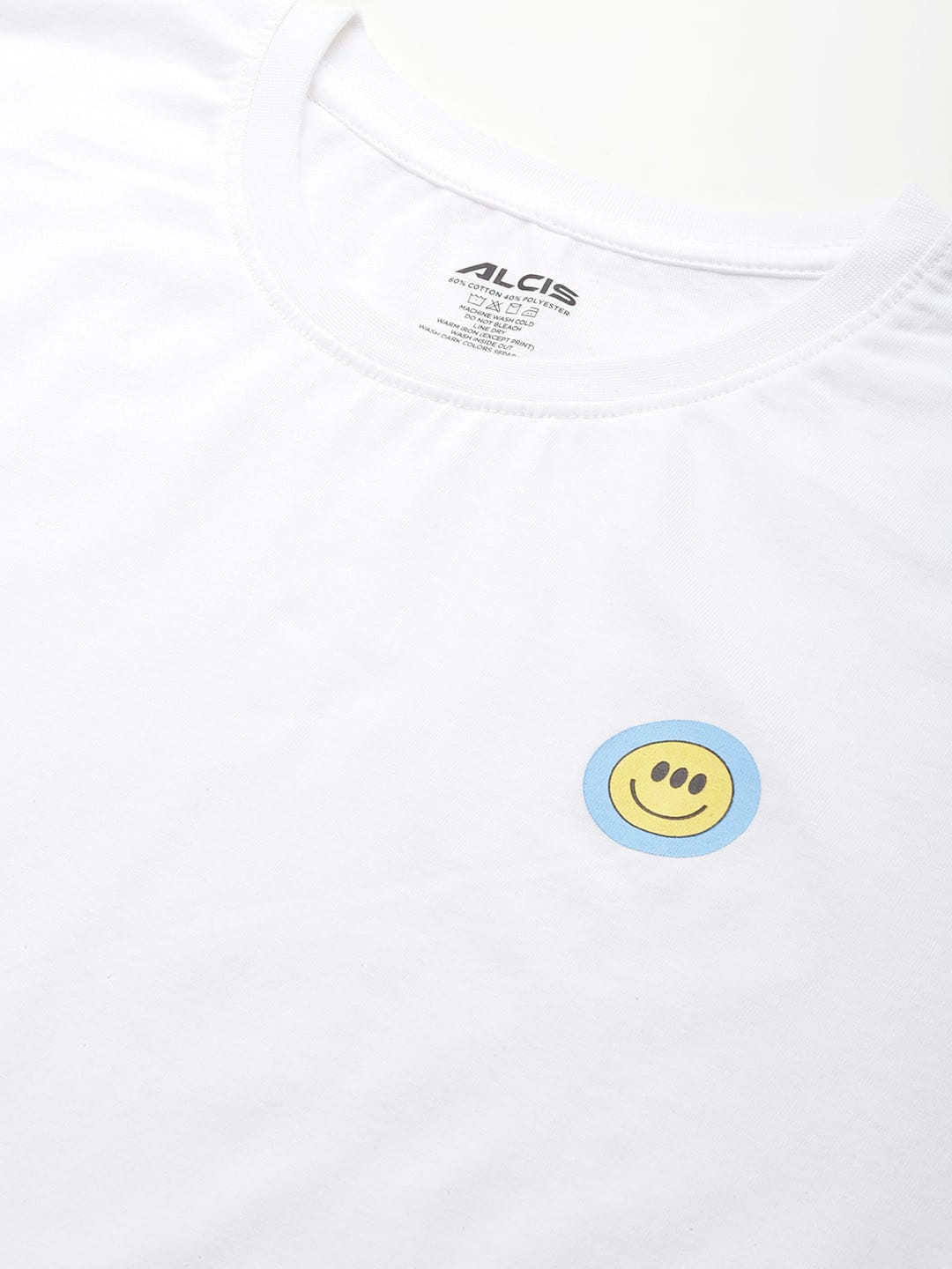 Alcis Men White Solid Sports T-shirt