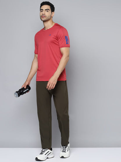 Alcis Men Red Slim Fit T-shirt