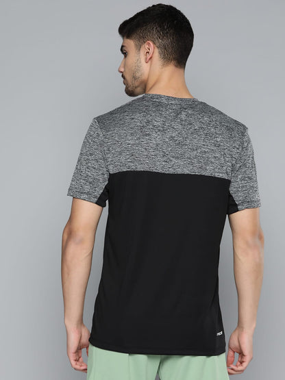 Alcis Men Colourblocked Anti Static Slim Fit Sports T-shirt