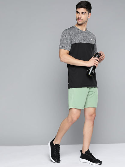 Alcis Men Colourblocked Anti Static Slim Fit Sports T-shirt