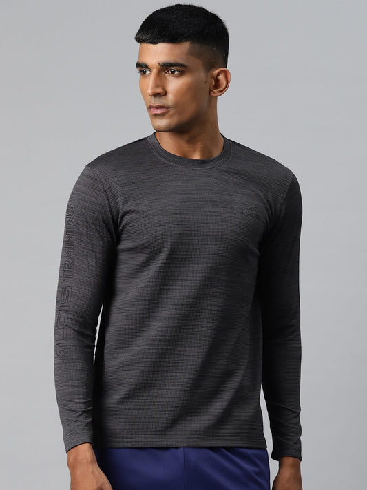 Alcis Men Typography Printed Dry Tech Slim Fit Sports T-shirt