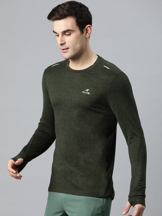 Alcis Men Solid Dry Tech Slim Fit T-shirt