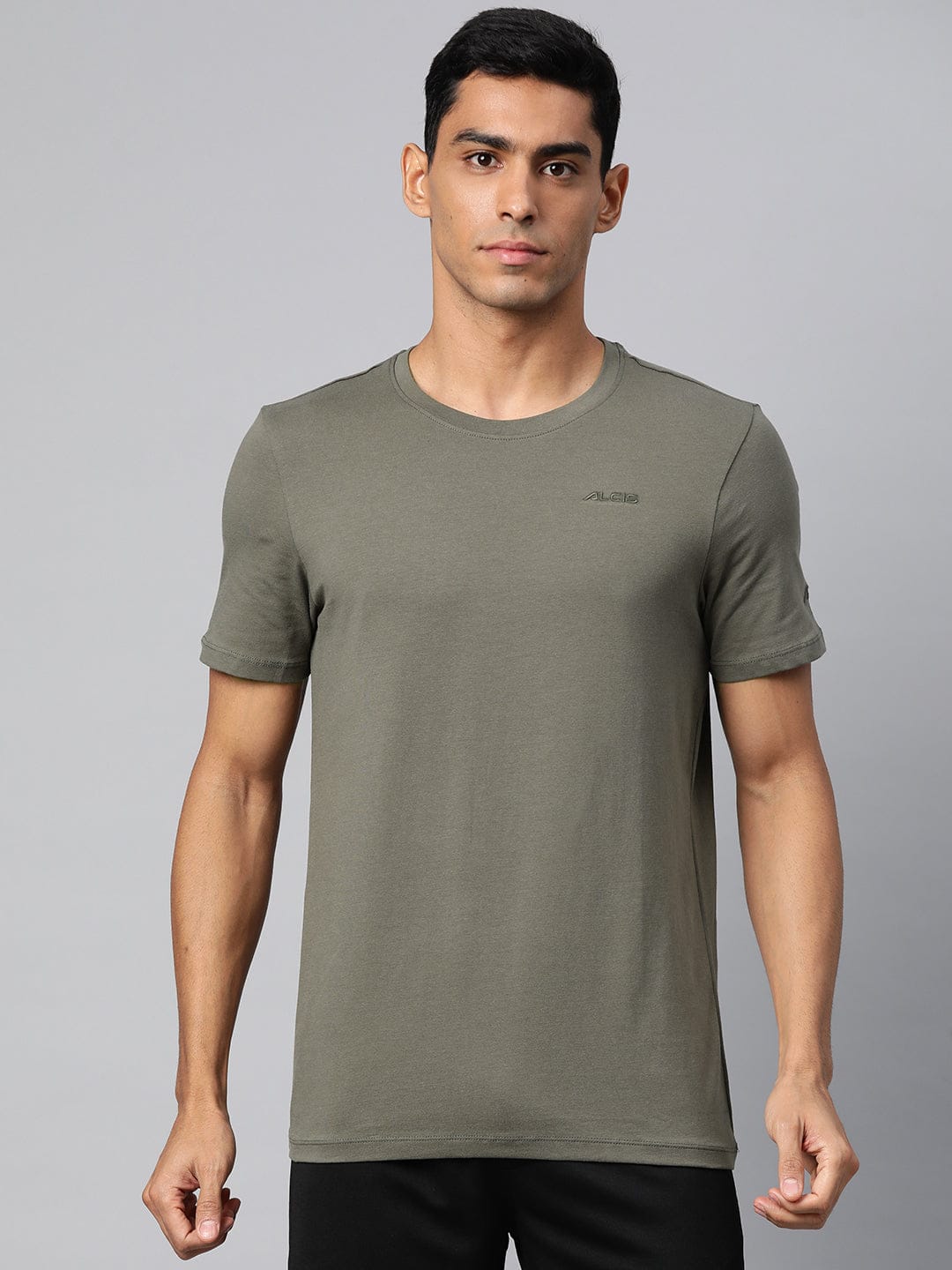 Alcis Men Solid Stretchex Slim Fit T-shirt