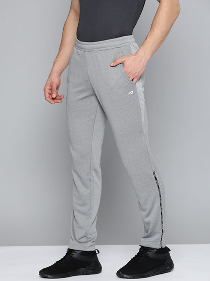 Alcis Men Grey Melange Solid Track Pants
