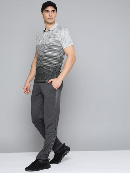 Alcis Men Charcoal Grey Solid Track Pants