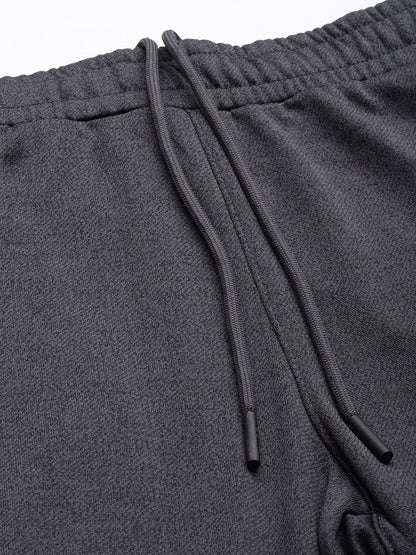 Alcis Men Charcoal Grey Solid Track Pants