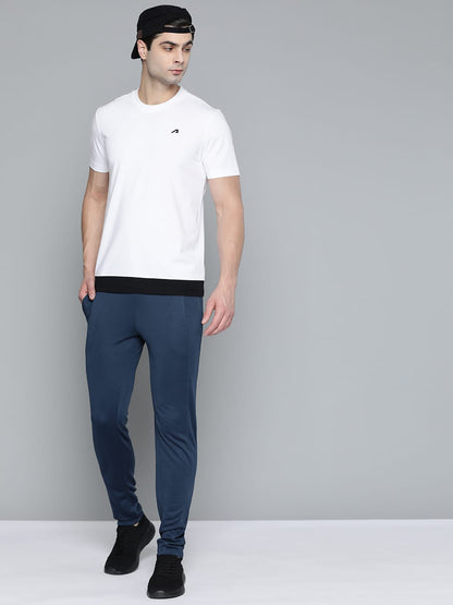 Alcis Men Navy Blue Slim Fit Solid Training Track Pants
