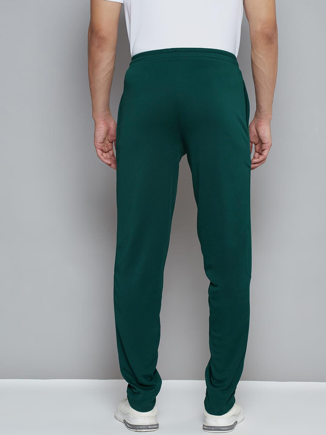 Alcis Men Green Solid Slim Fit Running Track Pants