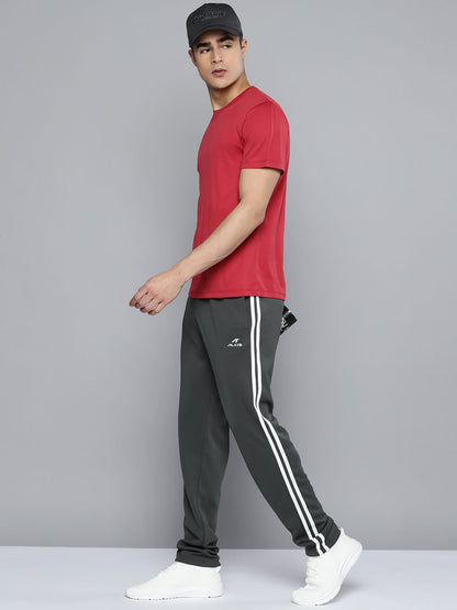 Alcis Men Grey Solid Track Pants
