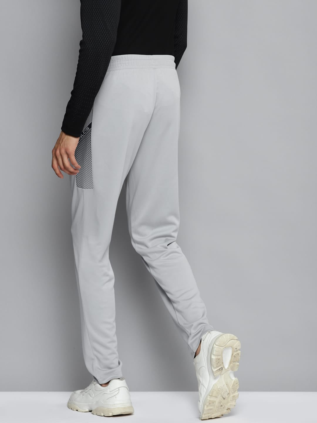Alcis Men Grey Solid Slim Fit Running Track Pants