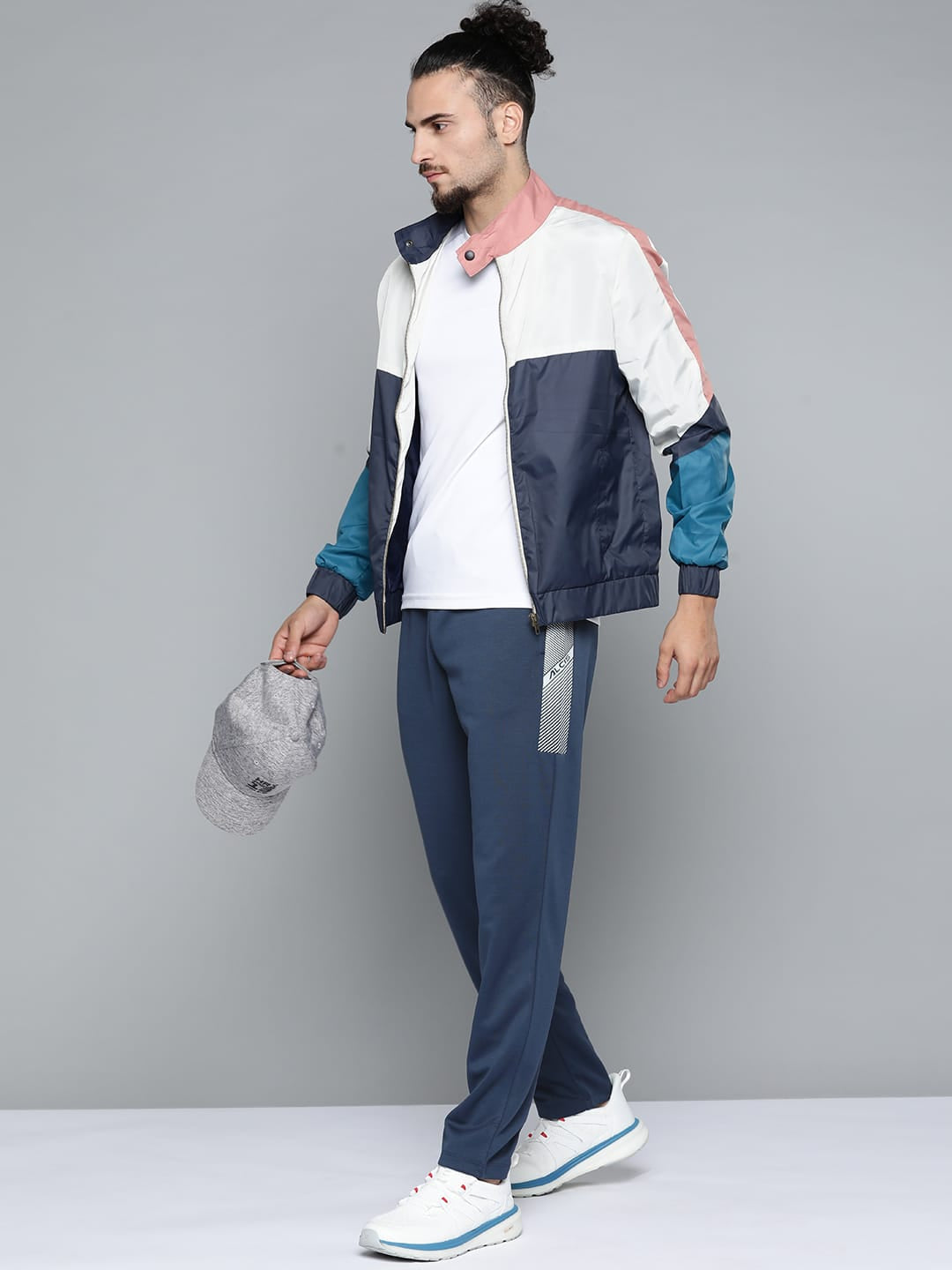 Alcis Men Navy Blue Solid Track Pants