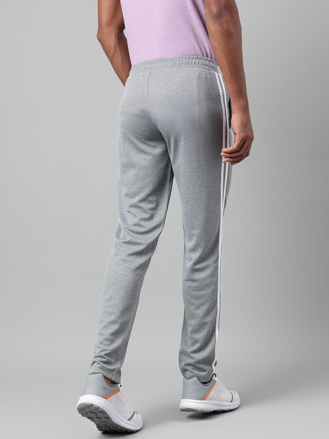 Alcis Men's Medium Grey Anti-Static Drytech+ Slim-Fit Training Track Pants