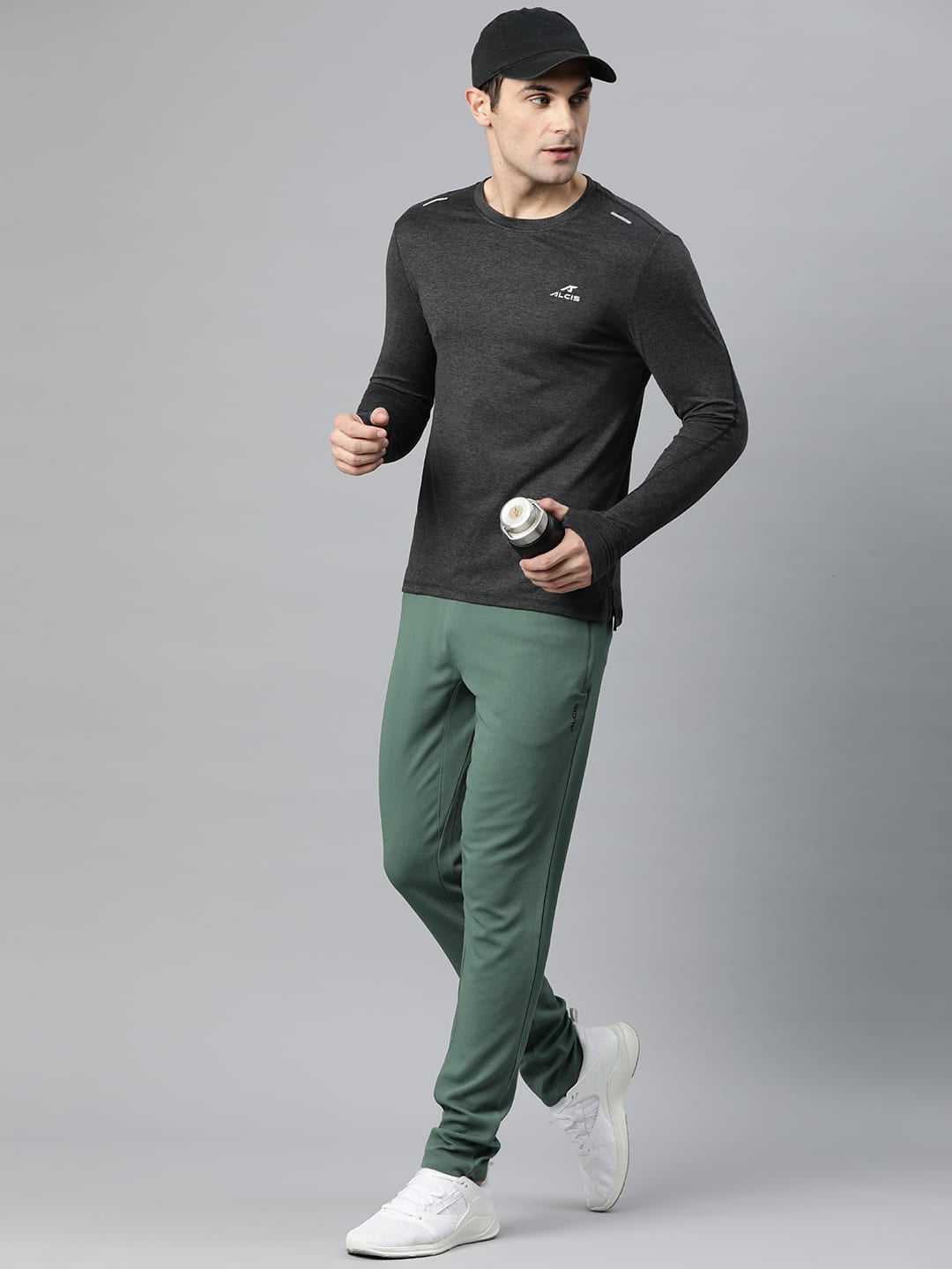 Alcis Men Solid Slim Fit Sports Track Pants