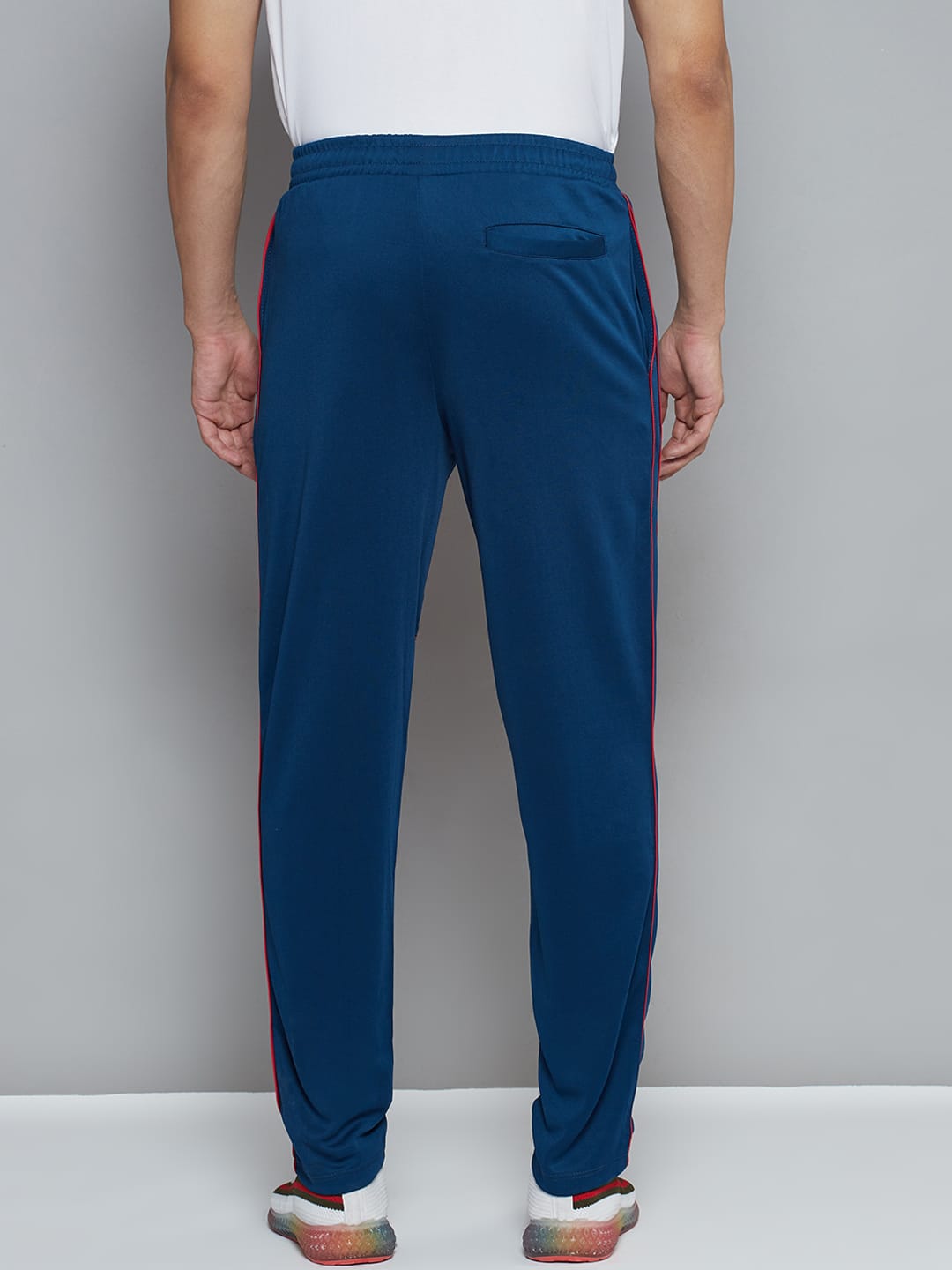 Alcis Men Navy Blue Solid Slim Fit Running Track Pants