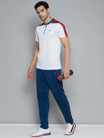 Alcis Men Navy Blue Solid Slim Fit Running Track Pants