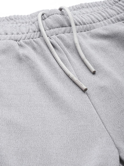 Alcis Men Grey Melange Printed Track Pants
