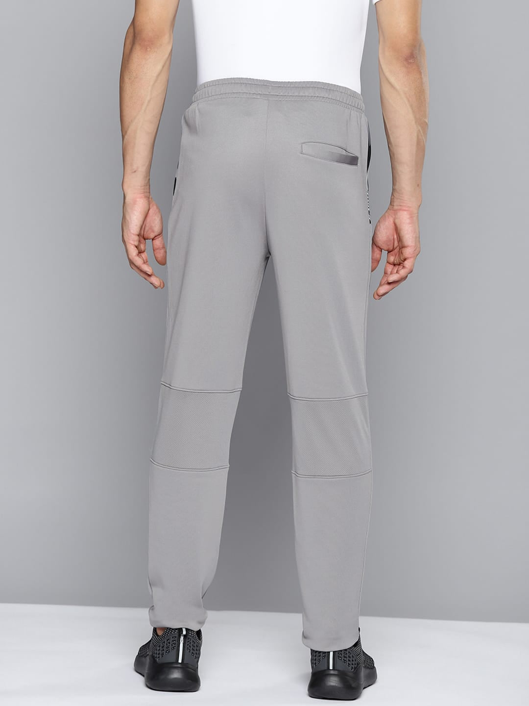 Alcis Men Grey Solid Slim Fit Track Pants