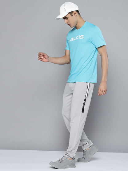 Alcis Men Grey Typography Track Pants
