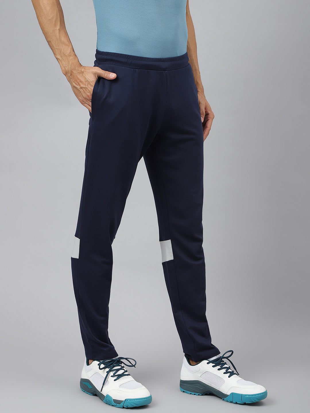 Alcis Men Graphic-Print Dress Blue Soft-Touch Athleisure Track Pants