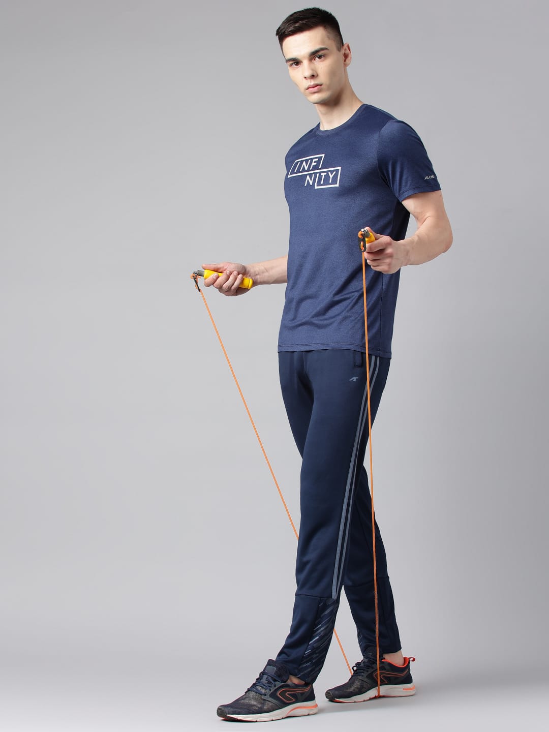 Alcis Men's Dressblue Anti-Static Drytech+ Slim-Fit Training Track Pants