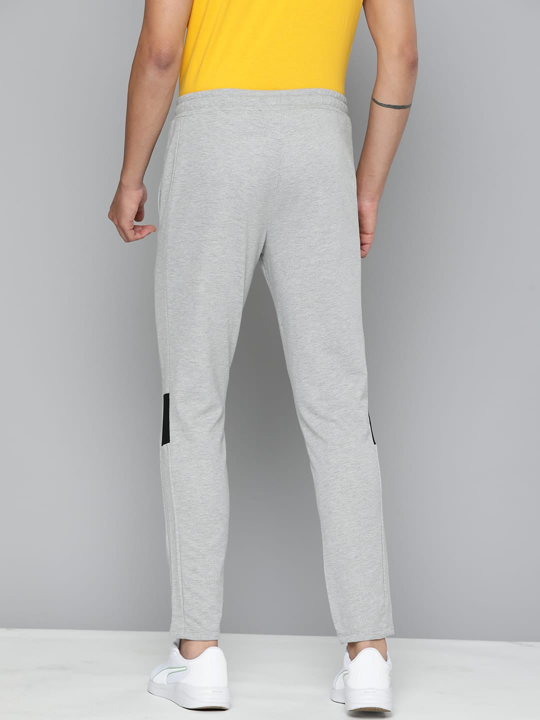 Alcis Men Grey Solid Drytech+ Slim-Fit Track Pants