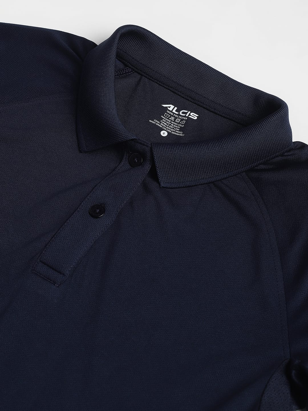 Alcis Women Navy Tech-Fit Anti-Static Soft-Touch Slim-Fit Training Polo T-Shirt