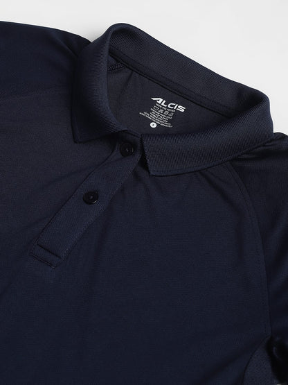 Alcis Women Navy Tech-Fit Anti-Static Soft-Touch Slim-Fit Training Polo T-Shirt