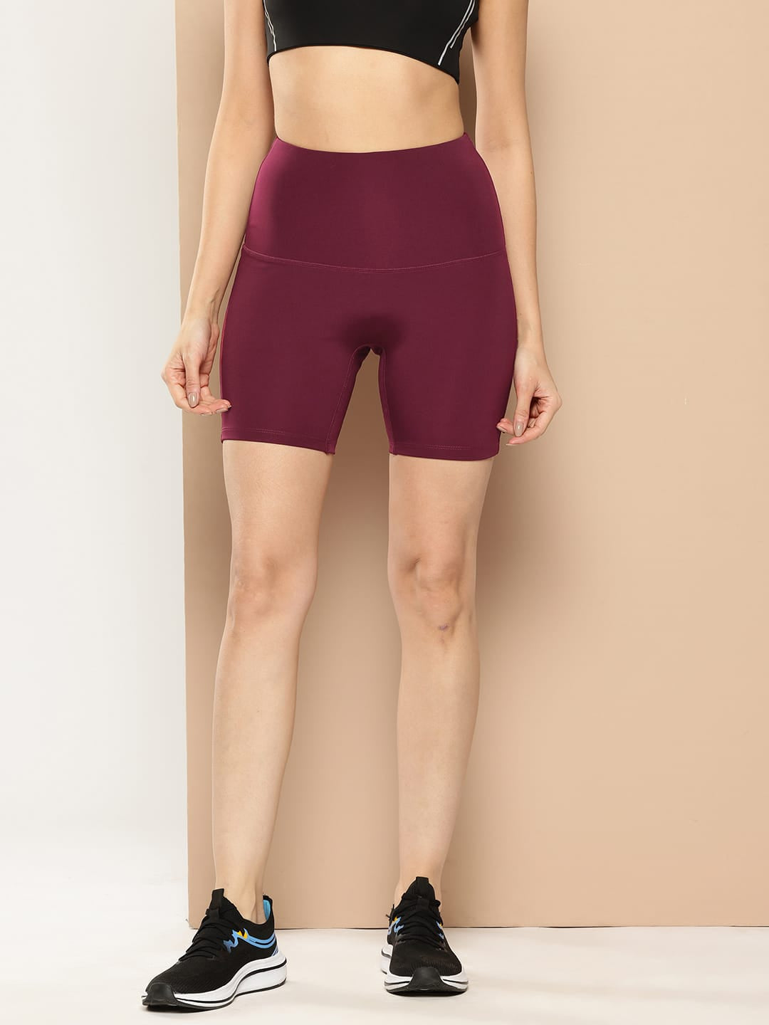 ALCIS WOMEN MAROON CORELIFT BOOTY SHORTS