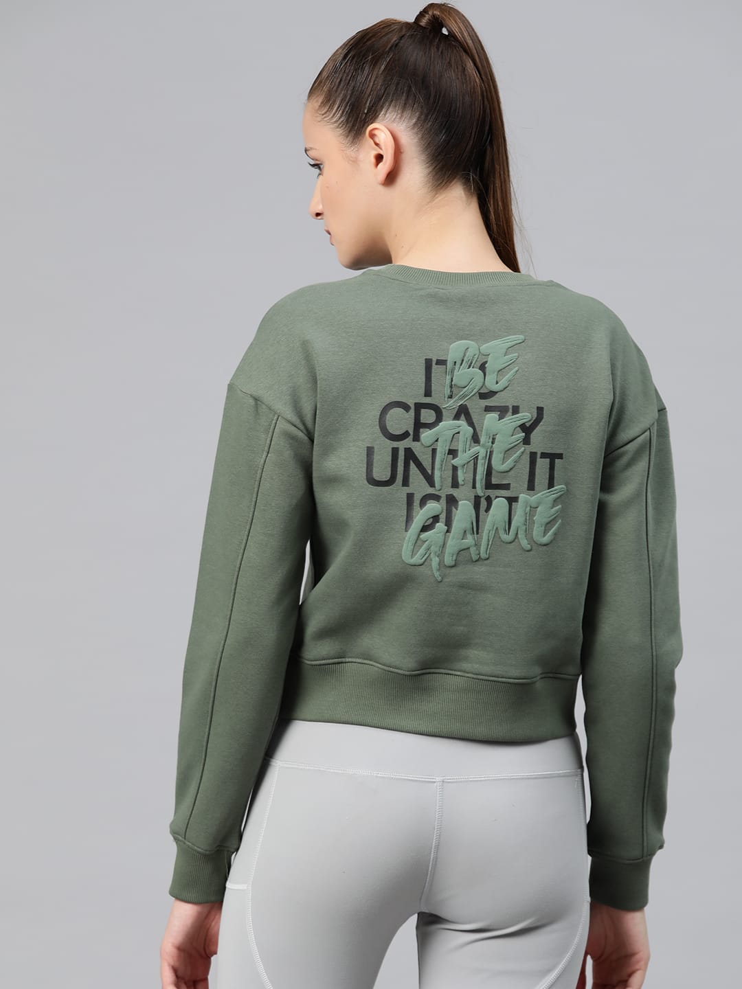 Alcis Women Printed Crop Sweatshirt