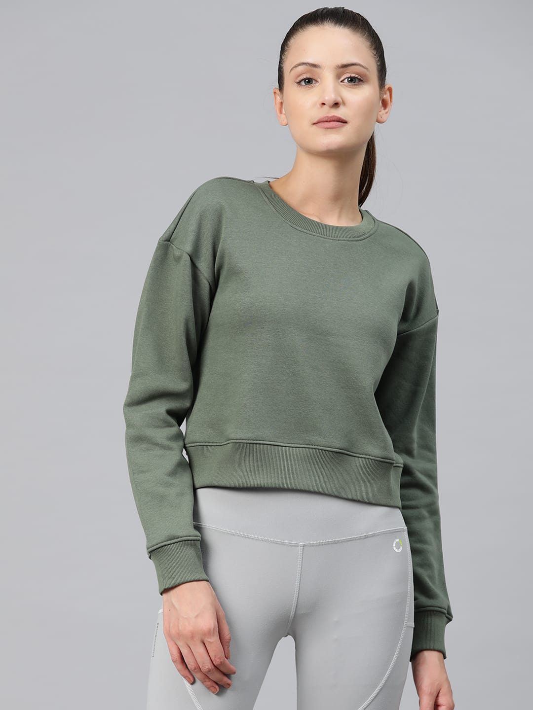 Alcis Women Printed Crop Sweatshirt