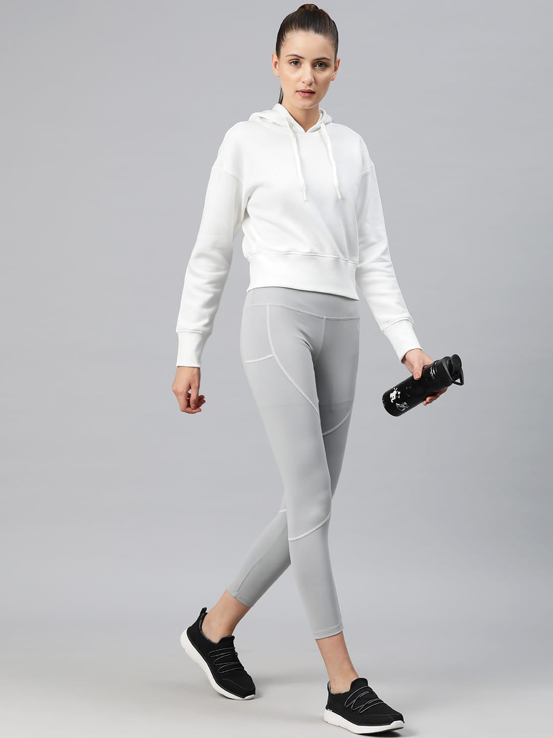 Alcis Women Hooded Crop Sweatshirt