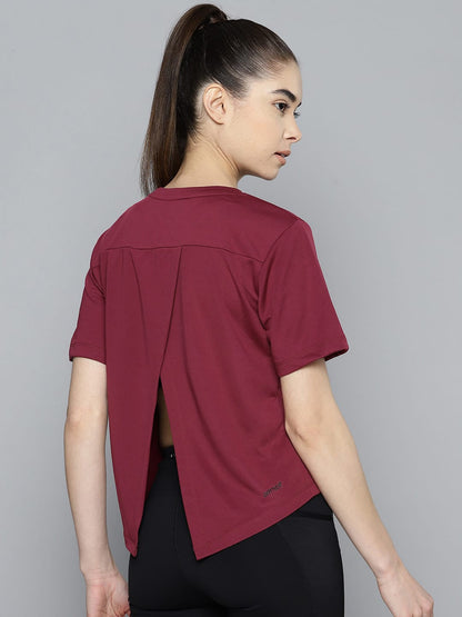 Alcis Women Anti Static Slim Fit Crop Sports T-shirt