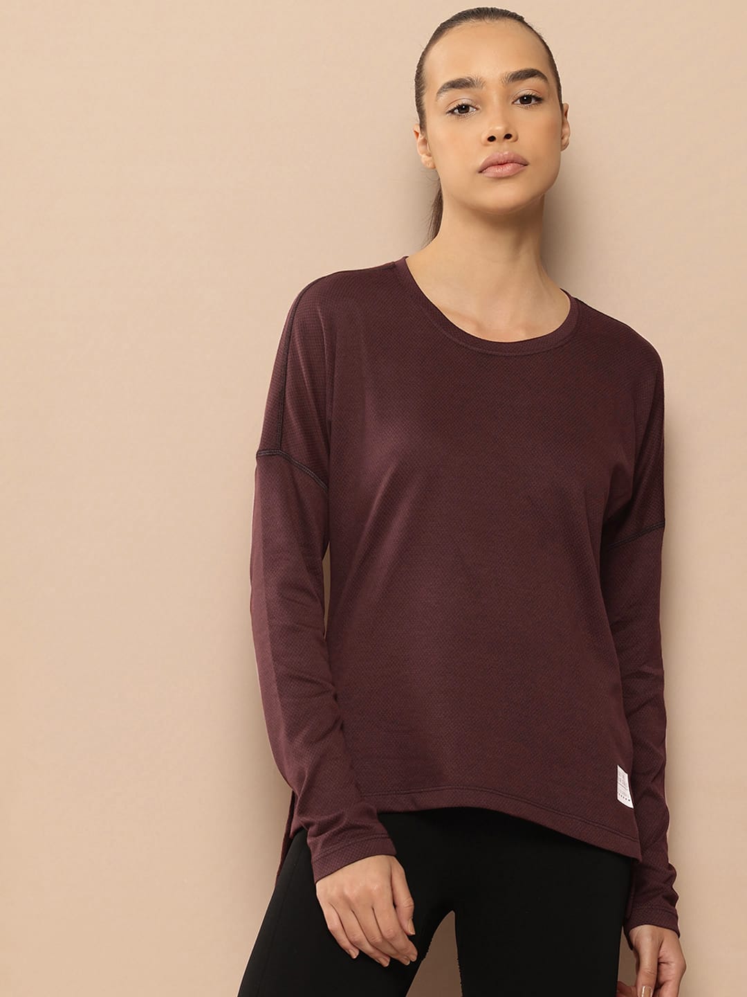 Alcis Women Drop-Shoulder Sleeves T-shirt