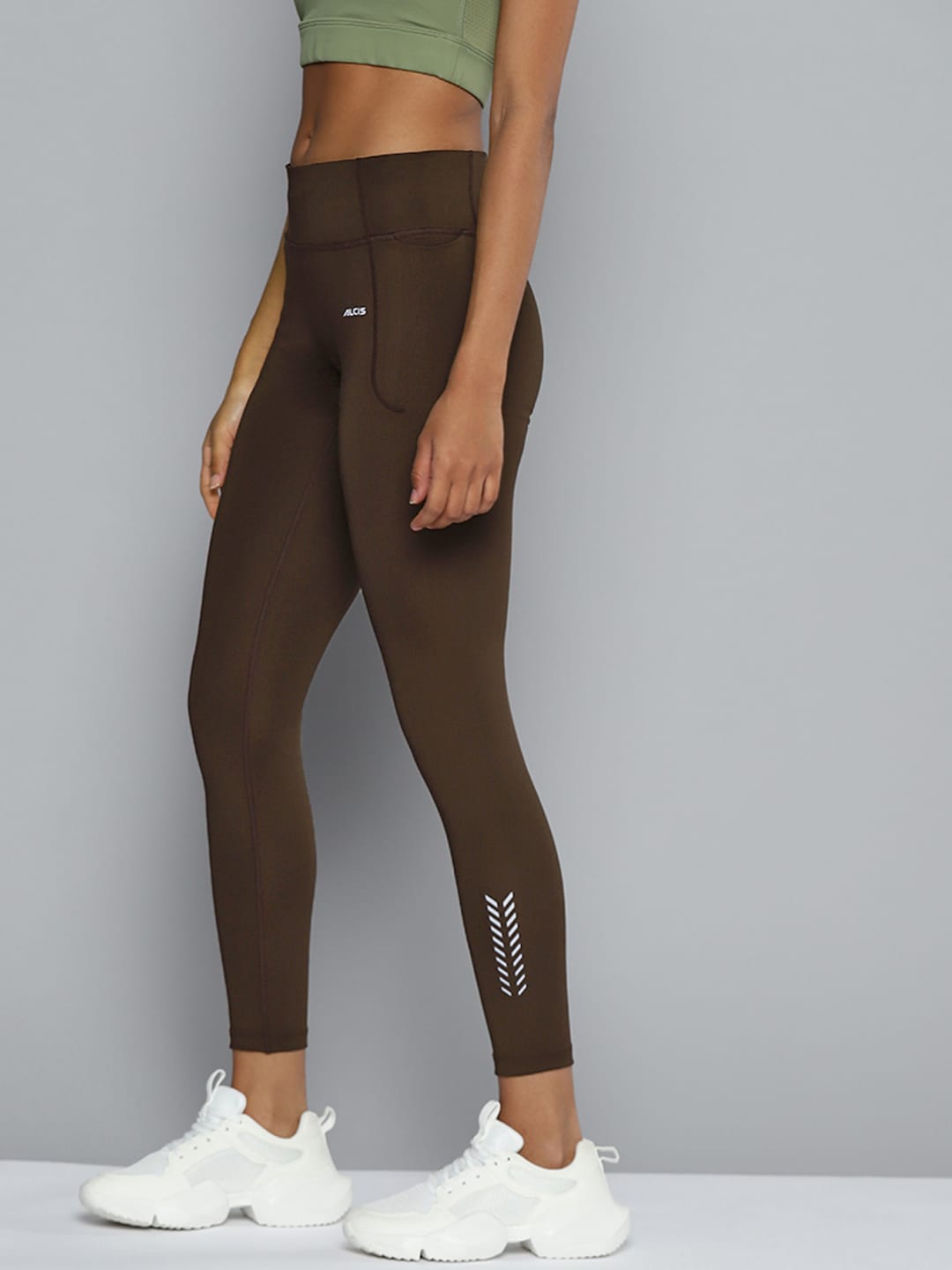ALCIS Women Coffee Brown Solid Tights