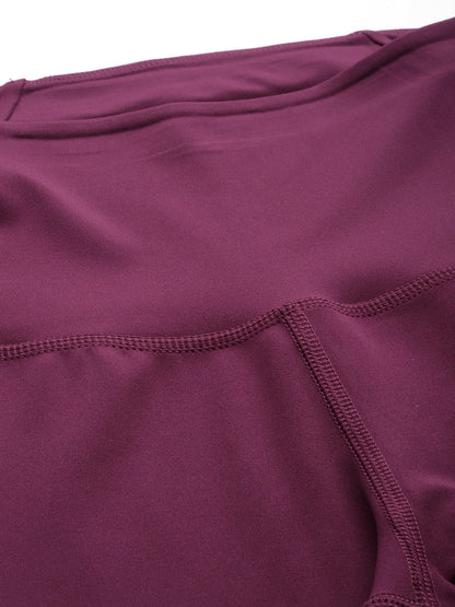Alcis Women Solid Knitted Running Tights