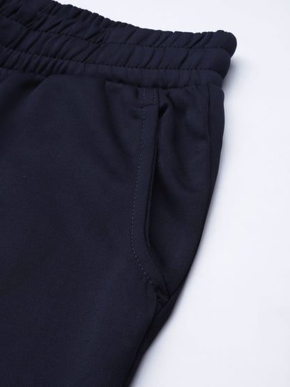 ALCIS Women Navy Blue Solid Track Pants
