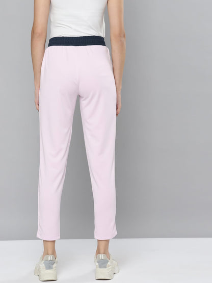 Alcis Women Lilac Solid Slim Fit Track Pants
