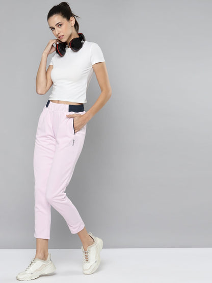 Alcis Women Lilac Solid Slim Fit Track Pants