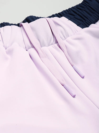 Alcis Women Lilac Solid Slim Fit Track Pants