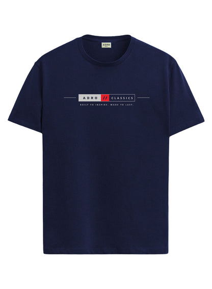 ADRO Mens Summer T-Shirt | Classic Heritage Printed Cotton Tshirt | Regular Fit Casual T-Shirts | Stylish Summer Tshirts
