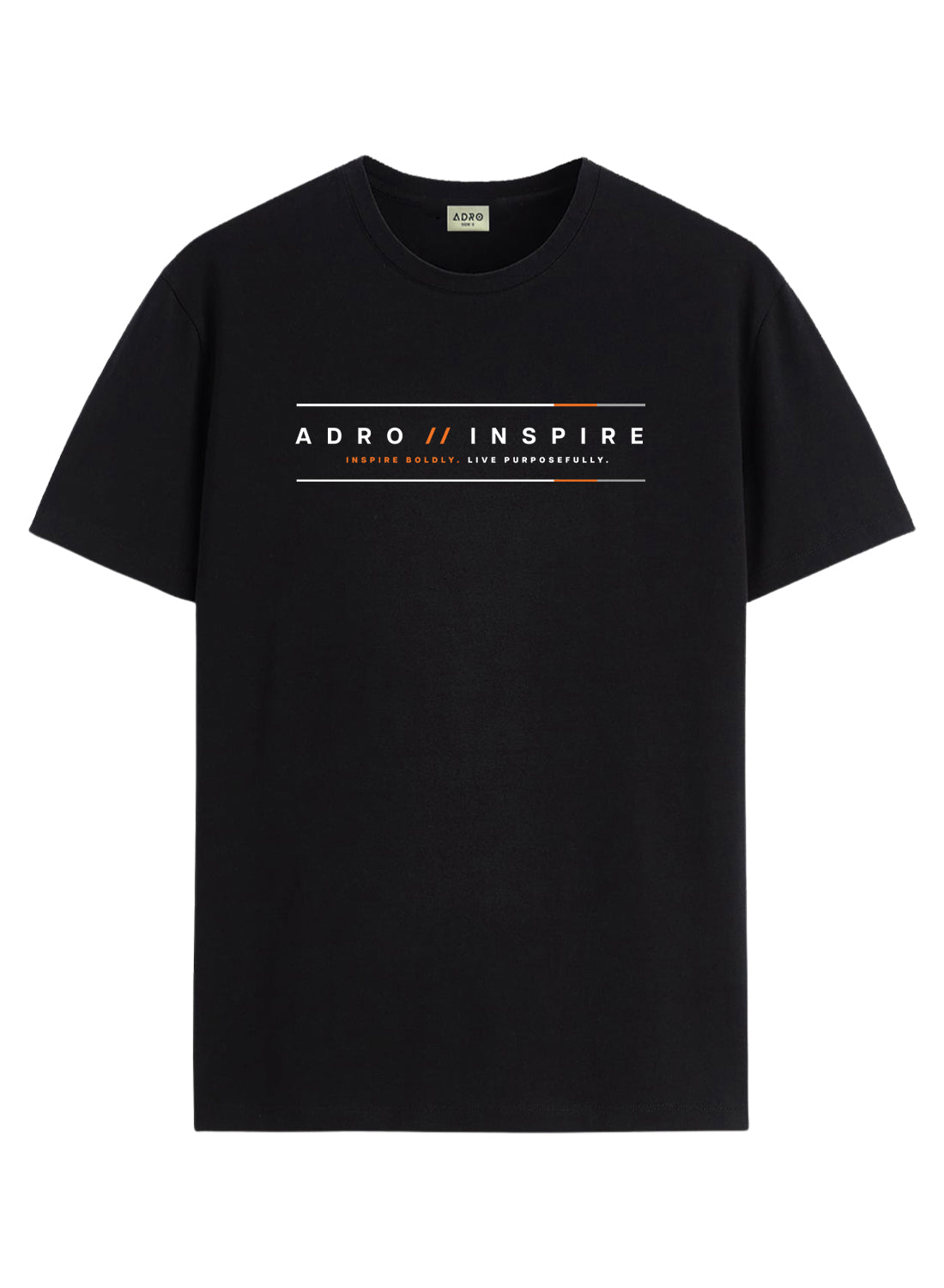 ADRO Mens Inspire Signature Printed T-Shirt for Men | Cotton Printed Tshirt | Regular Fit Casual T-Shirts | Summer Tshirts